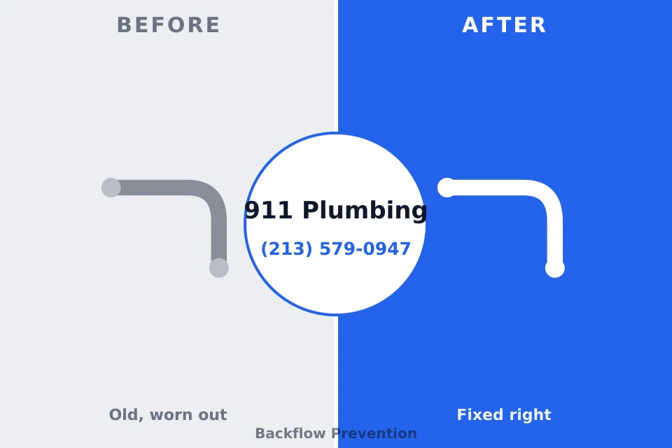 Before and after: plumbing company Inglewood, CA